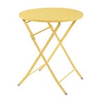 Klaptafel Sande tuintafel metaal rond 71xØ62 cm geel [en.cas, Verzenden, Nieuw