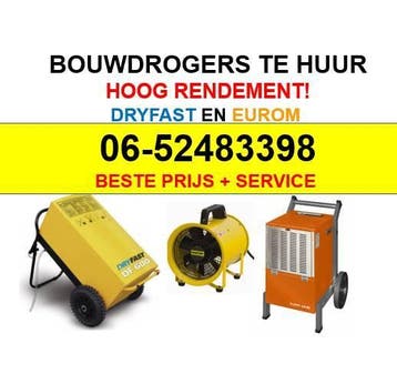 Bouwdroger te huur Condensatiedroger huren Evt bezorging!