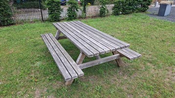 Picknicktafel 228 x 160 cm vuren, Ophalen, Gebruikt