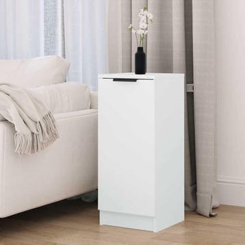 vidaXL Dressoir 30x30x70 cm bewerkt hout wit, Huis en Inrichting, Verzenden, Nieuw, Overige houtsoorten, Minder dan 50 cm