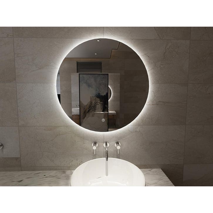 Xellanz Giro Spiegel Rond met LED - Dimbaar en, Huis en Inrichting, Woonaccessoires | Spiegels, Nieuw, Ophalen of Verzenden