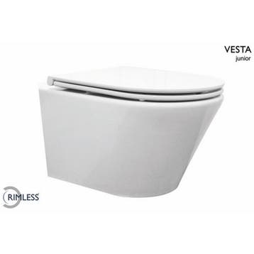 Wiesbaden Vesta Junior Wandcloset Rimless Verkort met, Ophalen of Verzenden, Nieuw