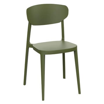 Stoel | LUGANO | Kunststof | Olive | In-/Outdoor |, Verzenden, Nieuw in verpakking