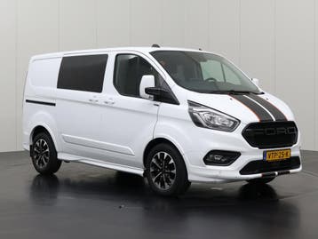 Ford Transit Custom 2.0TDCI 170PK Sport Automaat Dubbele Cab, Automaat, Gebruikt, Euro 6, Wit