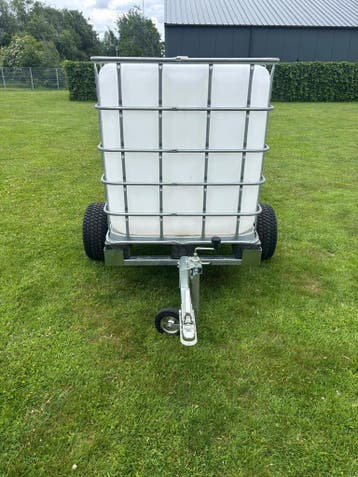 Mobiele watertank aanhangwagen voor IBC tank. 799,- incl., Weidegang, 4 paarden of pony's of meer