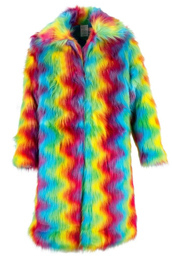 Lange Carnavalsjas Colorwave Dames, Kleding | Dames, Carnavalskleding en Feestkleding, Nieuw, Ophalen of Verzenden