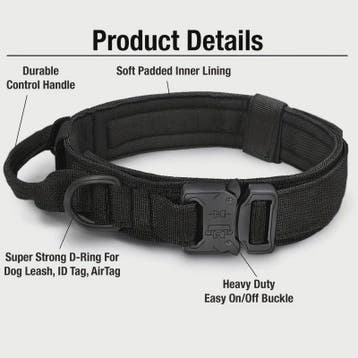 Tactisch Hondenhalsband - Verstelbaar Militair Nylon met Con, Verzenden, Nieuw
