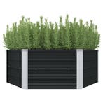 vidaXL Plantenbak verhoogd 129x129x45cm gegalvaniseerd staal, Tuin en Terras, 100 cm of meer, Verzenden, Nieuw, Metaal