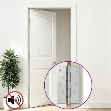 vidaXL Scharnier 4 st 125 x 75 x 13 mm zilver Staal, Verzenden, Nieuw