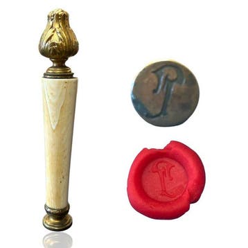 antigo de lacre (carimbo de mesa) - Zegel Antiek -