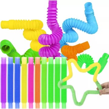 Kruzzel Pop Tubes 10 Stuks - Kleurrijke Sensorische Buize..., Ophalen of Verzenden, Nieuw
