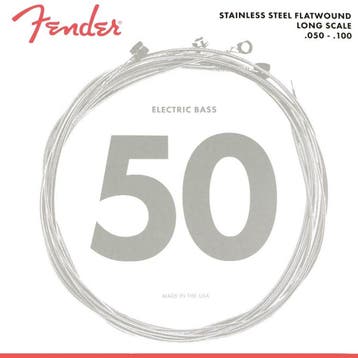 Fender F-9050ML Bassnaren Set Stainless Steel Flatwound, Ophalen of Verzenden, Nieuw