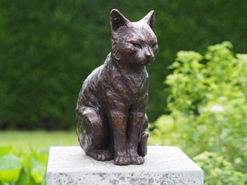 Bronzen dierenbeelden / POES/, Ophalen of Verzenden, Nieuw, Hond of Kat, Beeldje of Figuurtje