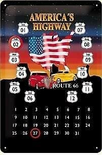 America's highway route 66 reclamebord, Verzamelen, Merken en Reclamevoorwerpen, Verzenden, Nieuw