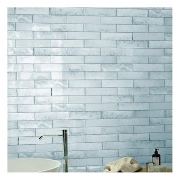 Wandtegel Ragno Viena Blauw Glans 7,5x30 (Muurtegels), Doe-het-zelf en Verbouw, Tegels, Nieuw, 20 tot 40 cm, 10 m² of meer, Wandtegels