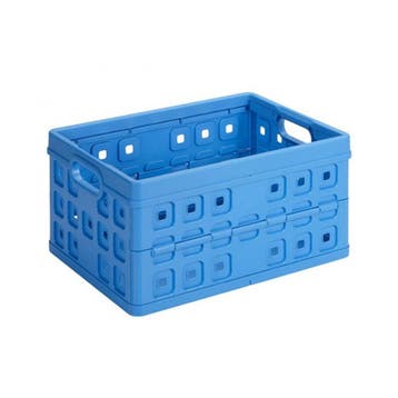 Sunware vouwkrat 490x360x245 mm 32 liter blauw, 30 tot 40 liter, Ophalen of Verzenden, Nieuw, Kunststof