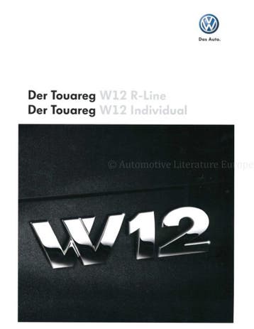 2008 VOLKSWAGEN TOUAREG W12 R-LINE/W12 INDIVIDUAL SPORT, Nieuw, Volkswagen, Author