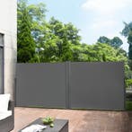 Dubbele oprolbare windscherm 1,6x6 m grijs, Verzenden, Nieuw