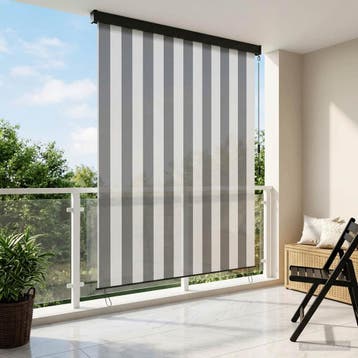 vidaXL Rolgordijn Antraciet en Wit 180 x 250 cm Stof en, Huis en Inrichting, Stoffering | Gordijnen en Lamellen, Verzenden, Nieuw