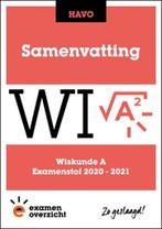 ExamenOverzicht - Samenvatting Wiskunde A HAVO 9789493190078, Boeken, Schoolboeken, Verzenden, Gelezen, ExamenOverzicht