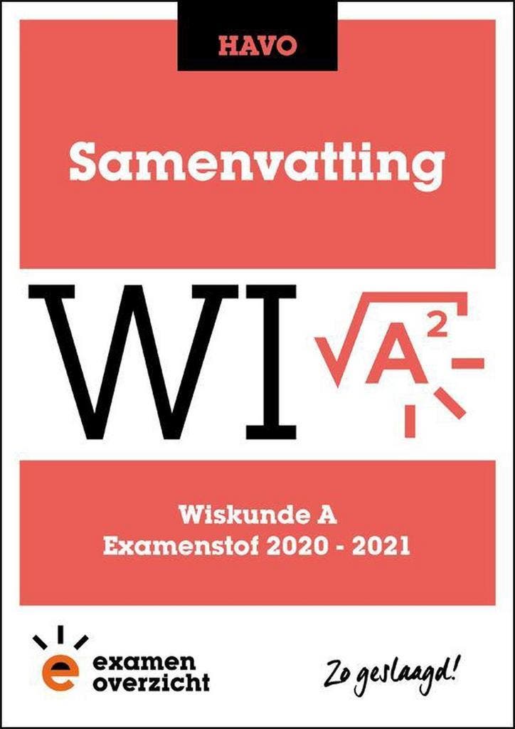 ExamenOverzicht - Samenvatting Wiskunde A HAVO 9789493190078, Boeken, Schoolboeken, Gelezen, Verzenden