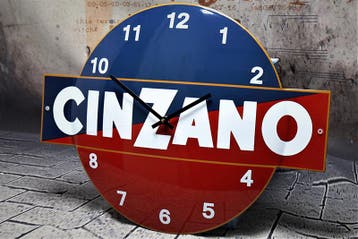 Emaille Klok Cinzano, Verzamelen, Merken en Reclamevoorwerpen, Verzenden, Nieuw