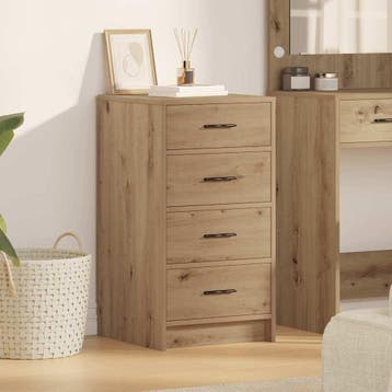 vidaXL Dressoir artisanaal eikenkleurig 40 x 41 x 75 cm, Verzenden, Nieuw, Overige houtsoorten, Minder dan 50 cm