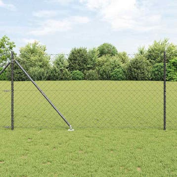 vidaXL Kettinglink Schutting met Spikes 10 x 1,2 m, Verzenden, Nieuw, IJzer