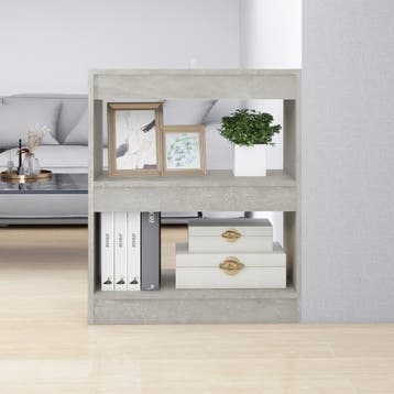 vidaXL Boekenkast/kamerscherm 60x30x72 cm betongrijs, Huis en Inrichting, Kasten | Boekenkasten, Verzenden, Nieuw, 50 tot 100 cm