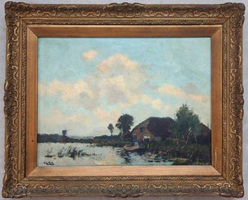 Henri Endlich (1886–1948) - Paysage hollandais au moulin