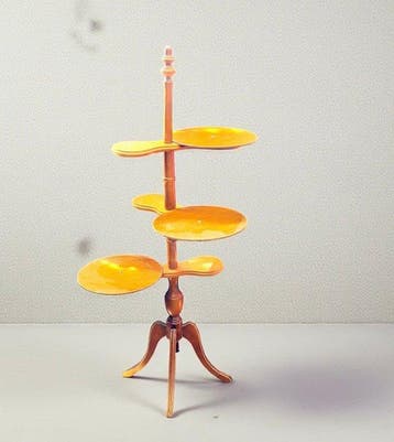 Vitrine - Boetiek - Hout - Draaiende schalen
