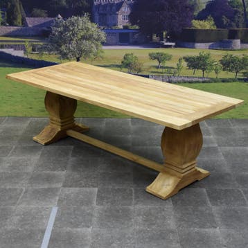Geneva old dining tuintafel 240x100xH77,5 cm teak, Tuin en Terras, Tuintafels, Ophalen of Verzenden, Nieuw, Teakhout