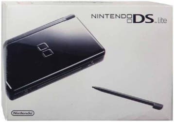 Nintendo DS Lite Zwart in Doos (Nette Staat), Spelcomputers en Games, Ophalen of Verzenden, Zo goed als nieuw
