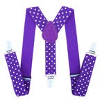 Fako Fashion - Kinder Bretels - Stippen - 65cm - Paars, Verzenden, Nieuw