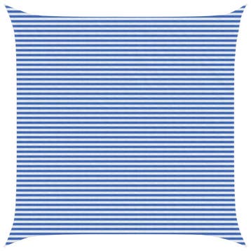 vidaXL Zonneschaduwzeil Blauw en Wit 7 x 7 m HDPE, Tuin en Terras, Verzenden, Nieuw