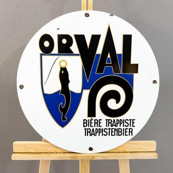 Orval Trappist Bier – Verouderd Vintage Bord – 50 cm – Op