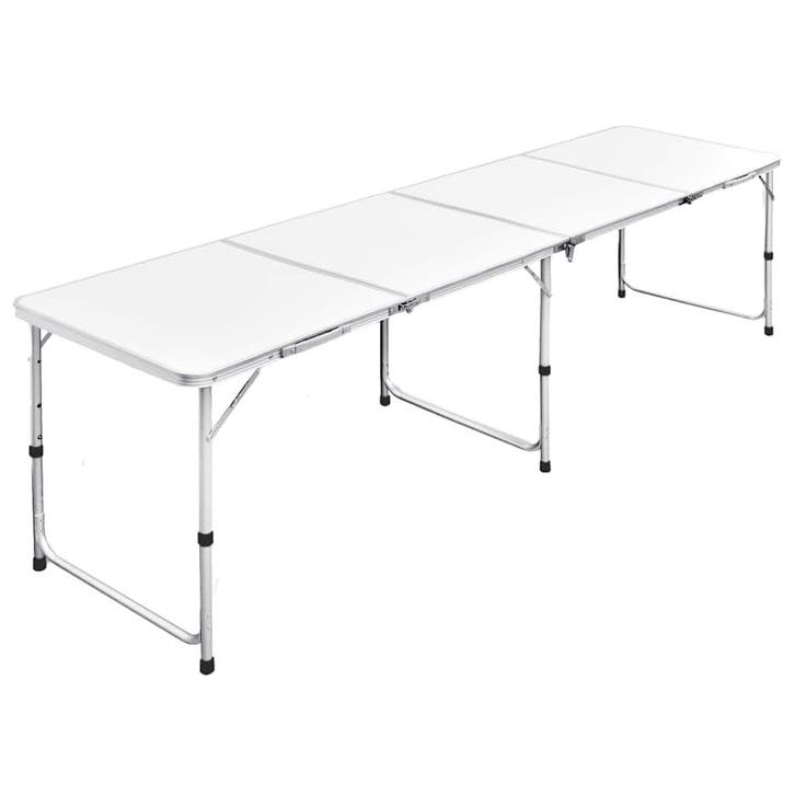 vidaXL Campingtafel inklapbaar en verstelbaar 240x60 cm, Caravans en Kamperen, Kampeermeubelen, Nieuw, Verzenden