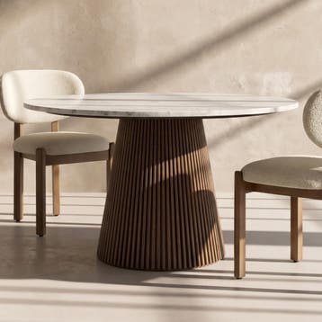 *WOONWINKEL* Kare Design Grace Ronde Eettafel Wit Marmer En, Verzenden, Nieuw