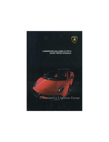 2012 LAMBORGHINI GALLARDO LP 570-4 SUPER TROFEO STRADALE, Nieuw, Author