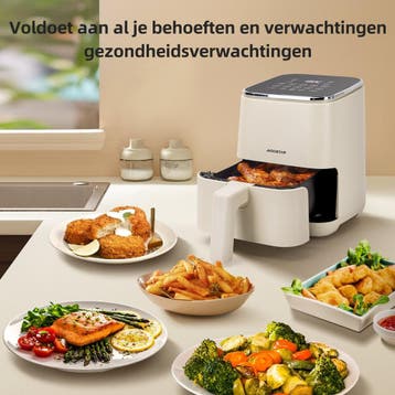 Airfryer - heteluchtfriteuse - 2L - 1200W - Zwart, Verzenden, Zo goed als nieuw