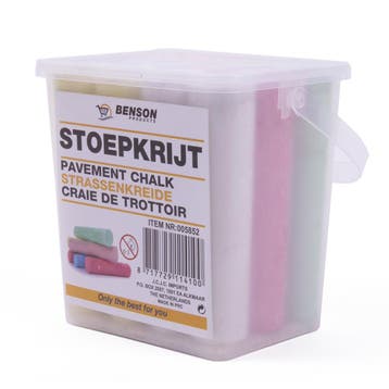 Benson Kleurrijke stoepkrijt set - 12 stuks - Inclusief h..., Ophalen of Verzenden, Nieuw
