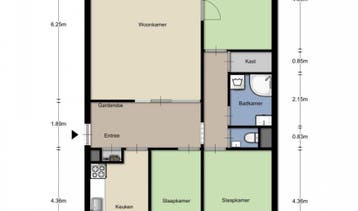 Te Huur 4 kamer Appartement Roland Holstlaan In Delft, Direct bij eigenaar, Appartement, Delft, Zuid-Holland