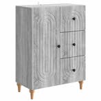 vidaXL Dressoir met lade Grijs sonoma 66 x 34,5 x 90 cm, Verzenden, Nieuw, Overige houtsoorten, Minder dan 50 cm