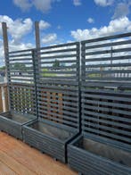 Stevige bloempotten van balkjes 1m lang x 176cm hoog !, 100 cm of meer, Nieuw, Ophalen of Verzenden, Balkon