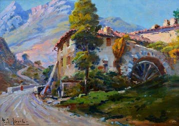 Paul Levere (1875-1949) - Moulin dans larrière pays Varois,, Antiek en Kunst