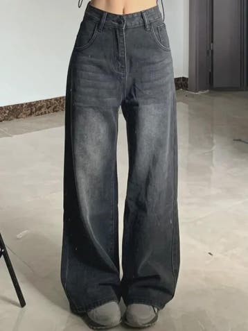 High Waist Jeans Dames - Wijde Pijpen & Shaping Effect - Plu, Verzenden, Nieuw
