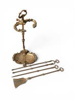 1930’s - Rococo style - Openhaard accessoire (4) - Messing -, Antiek en Kunst