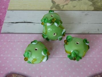 10 x High Quality Glass Hand Made Bead  afm. ca. 11 x 20mm, Ophalen of Verzenden, Nieuw, Kraal