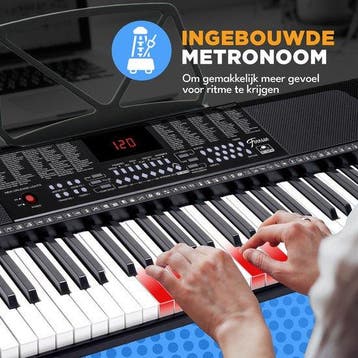2dekans | Finesse Keyboard Piano - Verlichting - Statief &, Ophalen of Verzenden, Zo goed als nieuw