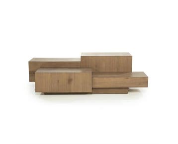 Salontafel Quinten rechthoekig 140x75cm - bruin | Eleonora, Ophalen of Verzenden, Nieuw